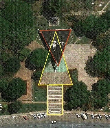 Vista aérea da igrejinha