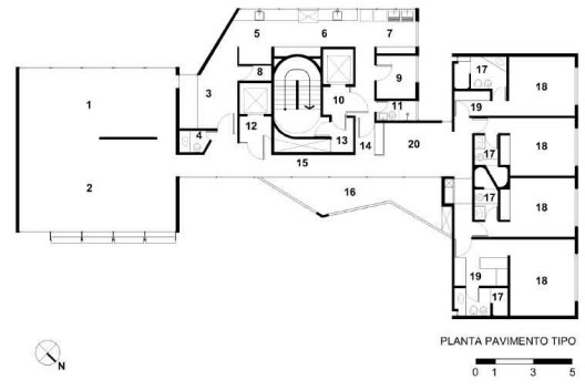 Edifício Golden Hill, planta pavimento tipo