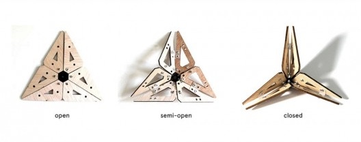 Elemento responsivo a temperatura. Ece Tankal, Efilena Baseta, Ramin Shambayati, alunos do Institute for Advanced Architecture of Catalonia