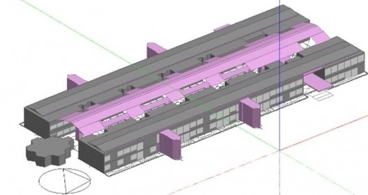 Modelo tridimensional da edificação