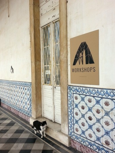 Entrada de uma das salas de workshops