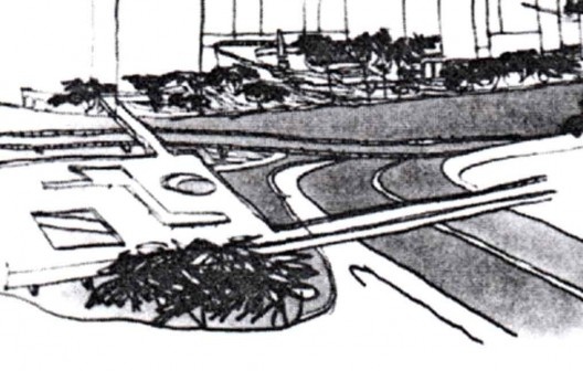 Projeto de remodelação do Vale do Anhangabaú, 1974. Croqui de Vilanova Artigas