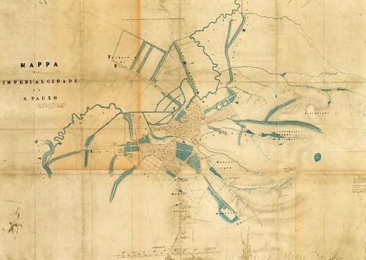 Mappa da Imperial Cidade de São Paulo – leventada particularmente para os meus servisos geodésicos e hydraulicos. Carlos Rath, São Paulo, 1855