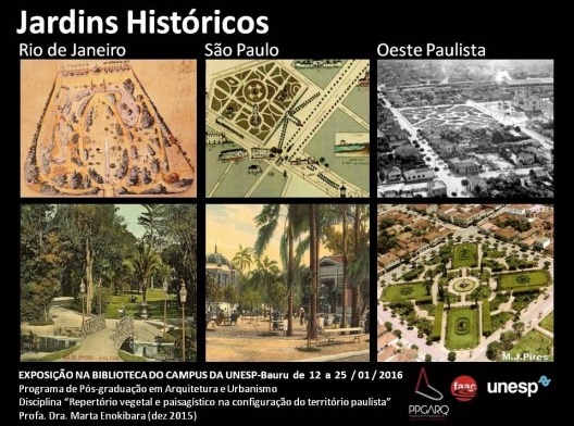 Cartaz Exposição Jardins Históricos no Rio de Janeiro, São Paulo e Oeste Paulista