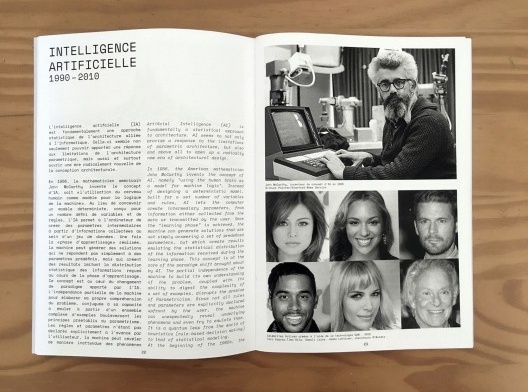Catálogo da exposição “Intelligence Artificielle et Architecture”, curadoria de Stanilas Chaillou, Pavilhão do Arsenal de Paris