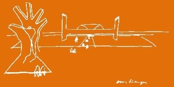 Memorial da América Latina, Oscar Niemeyer Desenho de representação de uma realidade a ele externa