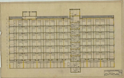 Edifício do Hotel, seção longitudinal