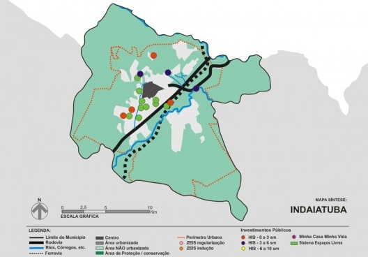 Mapa de localização de investimentos públicos