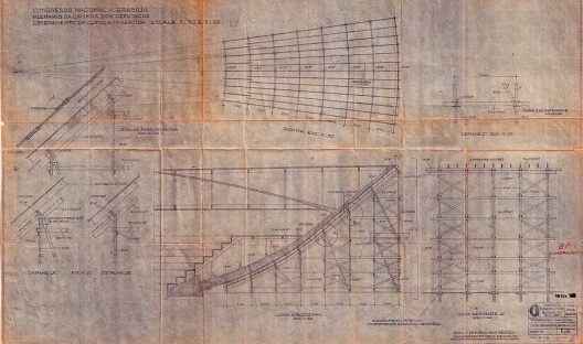 Figura 9: Projeto do cimbramento para a cúpula da Câmara dos Deputados