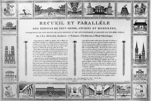 DURAND, J.N.L. Recueil et Parallèle des édifices de tout genre, anciens et modernes. Paris, 1822