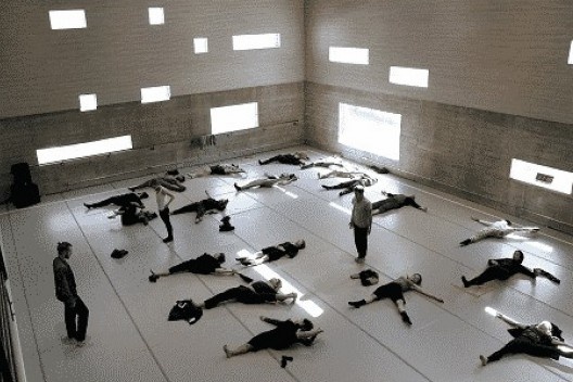 Praça das Artes, ensaio de dança, São Paulo. Arquitetos Francisco Fanucci, Marcelo Ferraz e Marcos Cartum