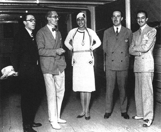 Le Corbusier e Josephine Baker em sua primeira viagem ao Brasil, 1929