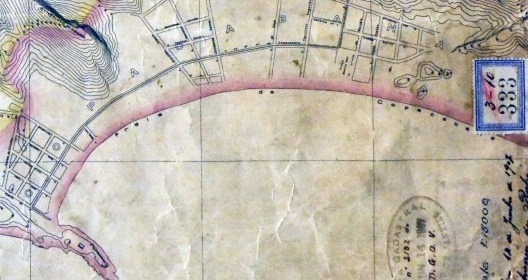 Trecho do mapa de Copacabana, em 14 jun. 1907