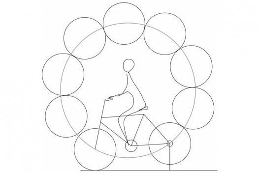 Guto Lacaz, “Biciclóptica”, croqui original, Largo da Batata, 2015