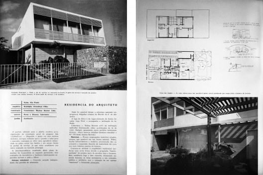 ORTENBLAD FILHO, Rodolpho. A residência do arquiteto. Acrópole, São Paulo, n. 192, set. 1954, p. 543-549