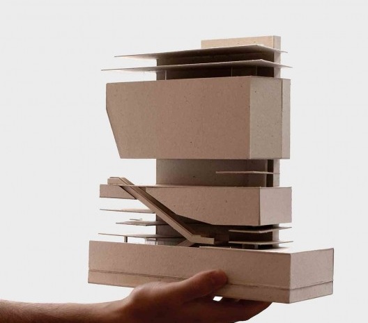 Sede do Instituto Moreira Salles, maquete de estudos, São Paulo. Arquitetos Vinicius Andrade e Marcelo Morettin