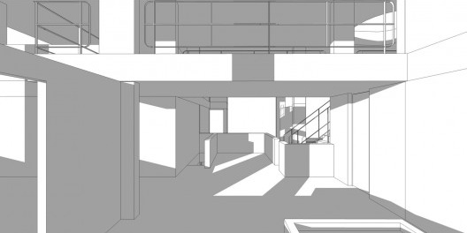 Casa Shodhan, vista interna do edifício, Ahmedabad, Gujarat, Índia, 1951-56. Arquiteto Le Corbusier