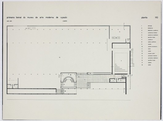 Laje expositiva do pavilhão da 1ª Bienal. Luis Saia