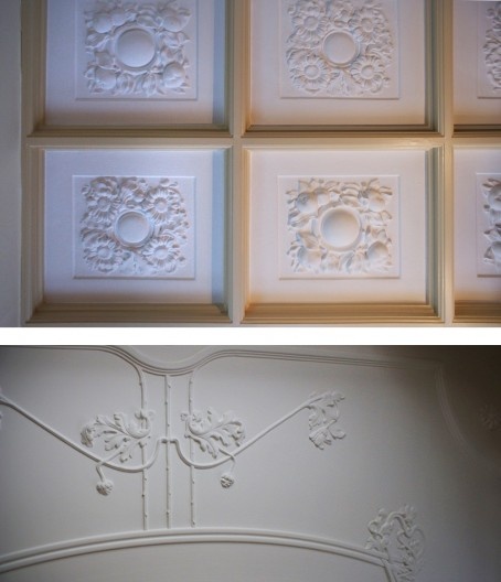 Fig. 19 – Solução de teto adoptada na sala de jantar e antecâmara / Fig. 20 – Pormenor de teto do escritório