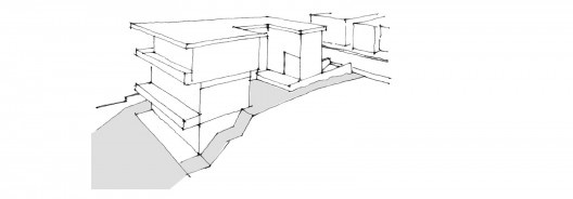 esenho esquemático da casa Fontana, São Paulo, 1955, arquiteto Giancarlo Palanti