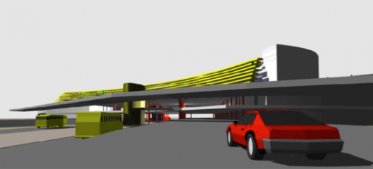 Primeiros croquis 3D de Joel Campolina (set 2010) com previsão de shopping