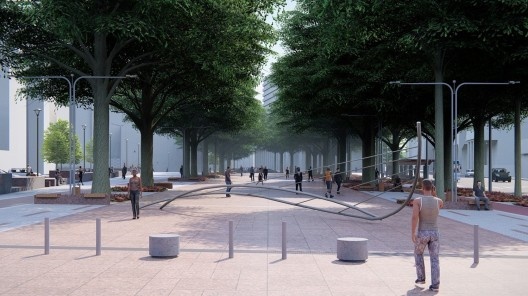 Requalificação urbanística da praça Marechal Deodoro, maquete eletrônica, Salvador BA Brasil, 2020. Arquiteto Adriano Mascarenhas (autor) / Sotero Arquitetos
