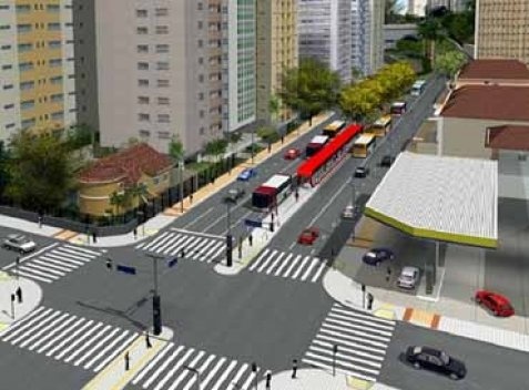 Sistema Interligado de Transporte Coletivo. Reurbanização do Corredor 9 de Julho