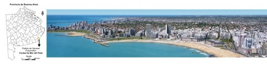 Mar del Plata en la provincia de Buenos Aires y vista de su paisaje urbano