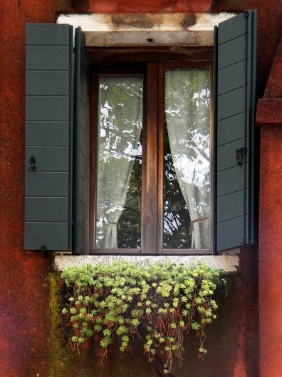 Janela com floreira, Veneza Foto Christiane Lisboa