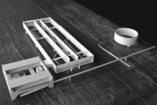 Museu Nacional dos Coches, maquete da volumetria, Lisboa. Arquiteto Paulo Mendes da Rocha, MMBB arquitetos e Bak Gordon arquitetos