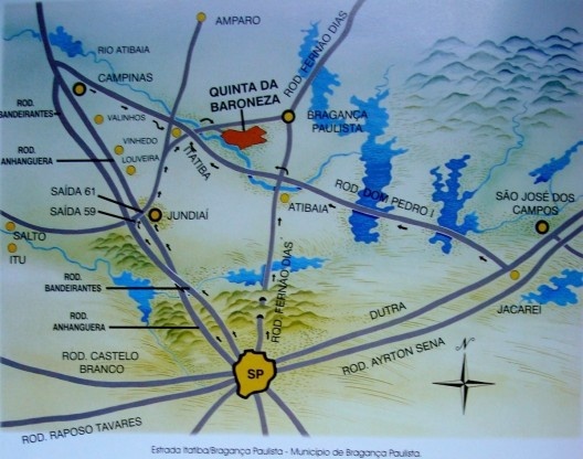 Detalhe do folder de propaganda de um empreendimento imobiliário denominado Quinta da Baroneza no município de Bragança Paulista, na Região Metropolitana de Campinas