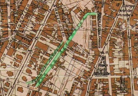 Região das ruas da Assembleia e Jandaia por volta de 1930