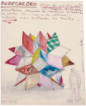 Desenho integrante do projeto cenográfico para a peça \"Ubu – Folias Phisycas, Pataphysicas e Musicaes\", grupo Teatro do Ornitorrinco, direção Cacá Rosset