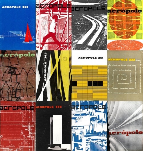 Capas da Acrópole, revista impressa de 1938 a 1971