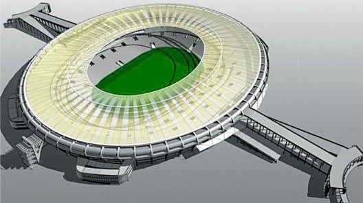 Maracanã depois da reforma em simulação do novo projeto, 2011