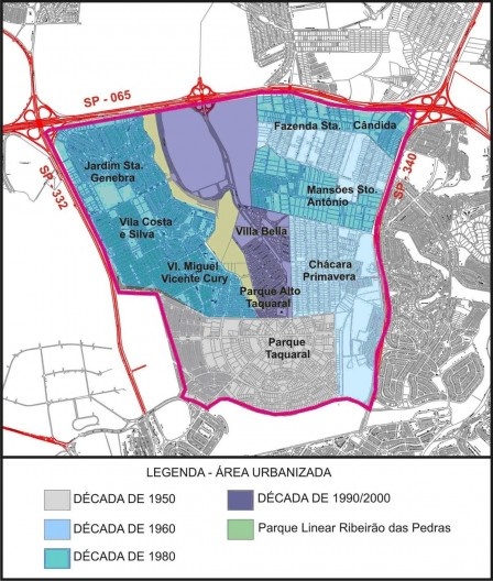 Cronologia de ocupação da área de estudo