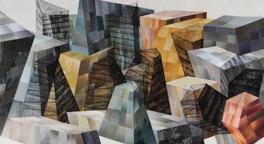 Dolly Michaviloska, Telascaos 2015, 64x115, acrílica, colagem, bico de pena sobre MDF