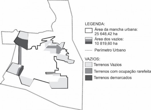 Relação Mancha Urbana x Áreas de Ocupação Rarefeita.