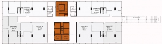 Planta tipo - Palácio Farroupilha