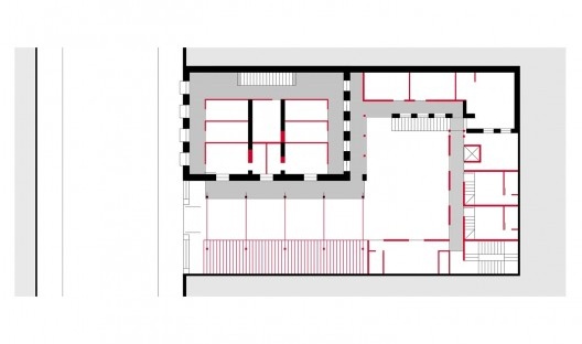 Hostel Villa 25, planta esquemática, Rio de Janeiro RJ Brasil, 2016. Arquitetos Rodrigo Calvino e Diego Portas / C+P Arquitetura