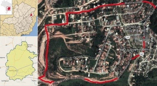 Mapas: Brasil/Minas Gerais; Teófilo Otoni; Bairro Filadélfia