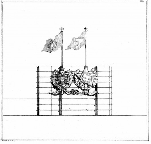 Raul Lino, pormenor do Pavilhão do Brasil, 1940, Exposição do Mundo Português (1940), Belém, Lisboa