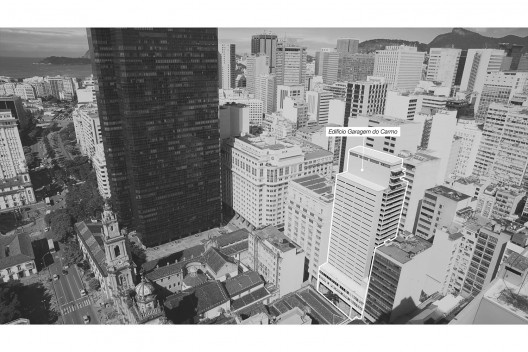 Vista aérea fornecida pelo condomínio do Edifício Garagem do Carmo