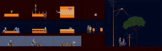 Concurso revitalização da Praça da Liberdade em Ipameri, mobiliario, João Gabriel Galiardi e Fabio Ucella.