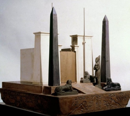 Reconstituição do Modelo do Rei Sety I amparada por estudos de Alexander Badawy e conduzida por Albert Fehrenbacher