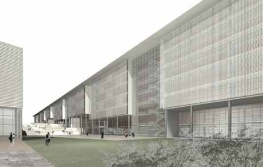 Perspectiva eletrônica - edifícios docentes/discentes