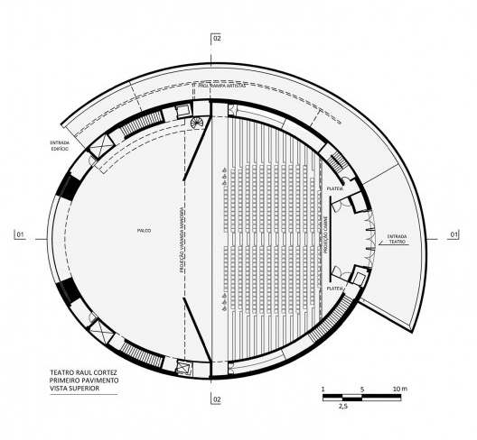 Teatro Raul Cortez, pavimento superior, Duque de Caxias RJ