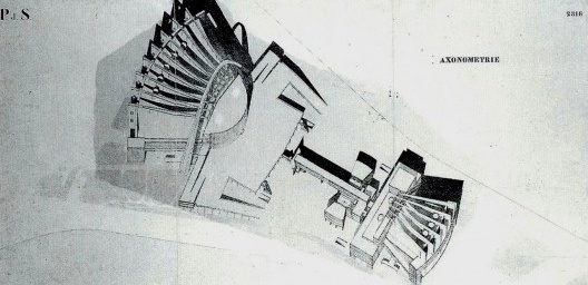 Esquema do Palácio dos Soviets. Le Corbusier, 1932
