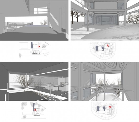 Exploração de pés-direito duplos: Casa Santa Teresa, SPBR Arquitetos, 2004 e Casa Ilhabela, Nitsche Arquitetos, 2008