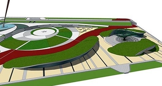 As lojas de artesanato estão localizadas abaixo dos taludes. Invisíveis de um lado e convidativas do outro